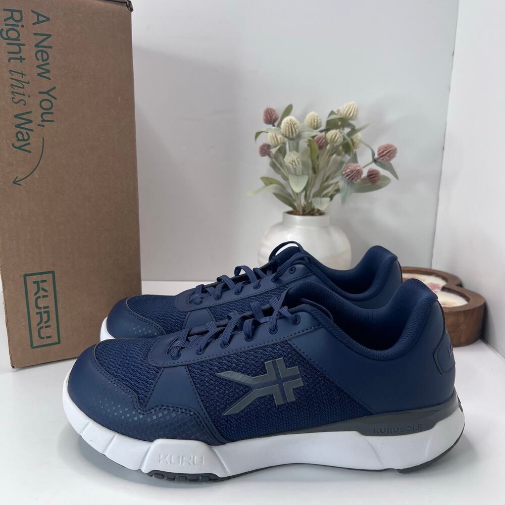 Kuru Quantum 2.0 Walking Comfort Sneaker Indigo Blue/Slate Gray Men 13 Wide NWB